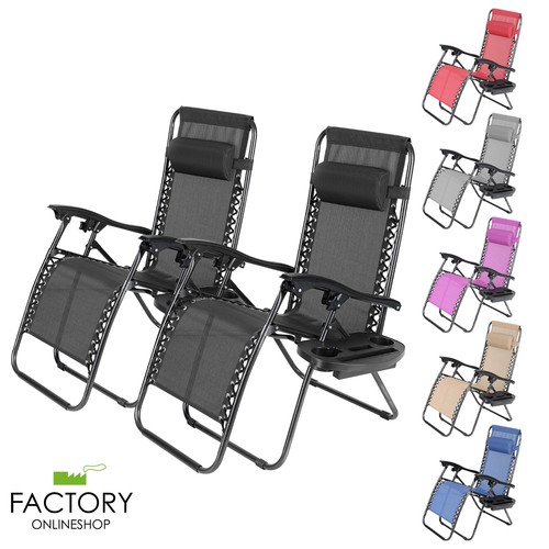 Zero gravity chairs folding - 2x,